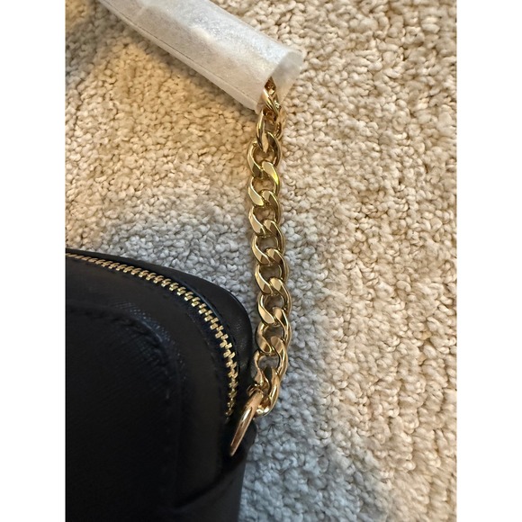 NWT Michael Kors Jet Set Large Crossbody Black Saffiano Leather Gold Chain Chic! - Picture 7 of 10